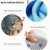 4Pcs Luxury Snowman Pattern Shower Curtain Sets Waterproof  for Bathroom Non-Slip Bathroom Rugs Lid Toilet Cover Bath Mat Bathroom Set