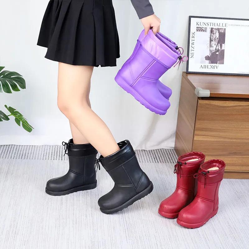 Neue Winter-Schneestiefel, lange Schäfte, modische, lässige High-Top-Baumwollschuhe, dicksohlige, rutschfeste und fleecewarme Schneestiefel