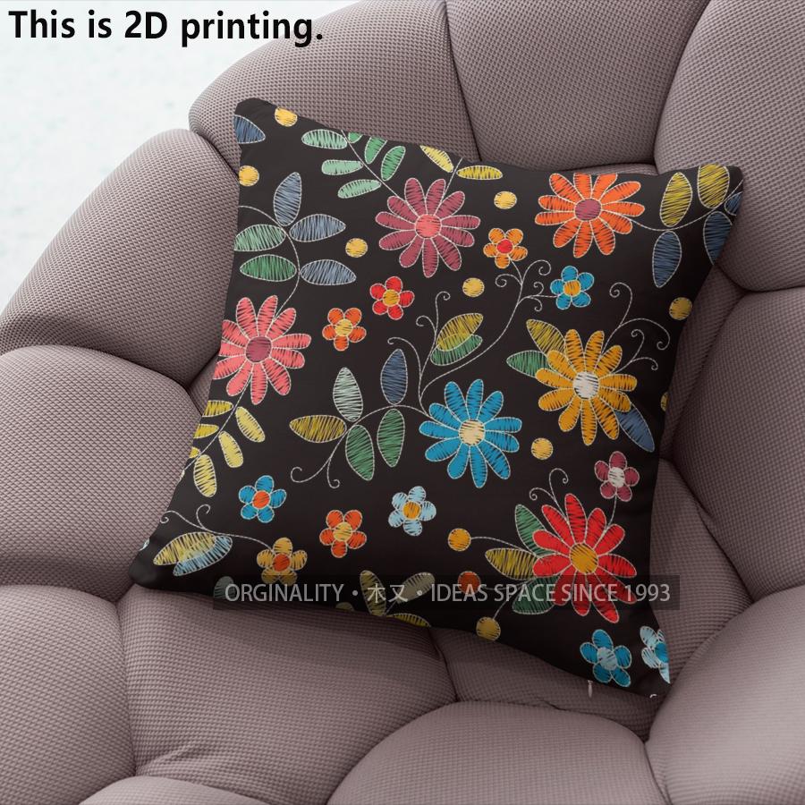 Bohemian Floral Print Throw Pillow Covers  Pattern Cushion Cover Suitable For Sofa Bedroom Car Pillow Cover