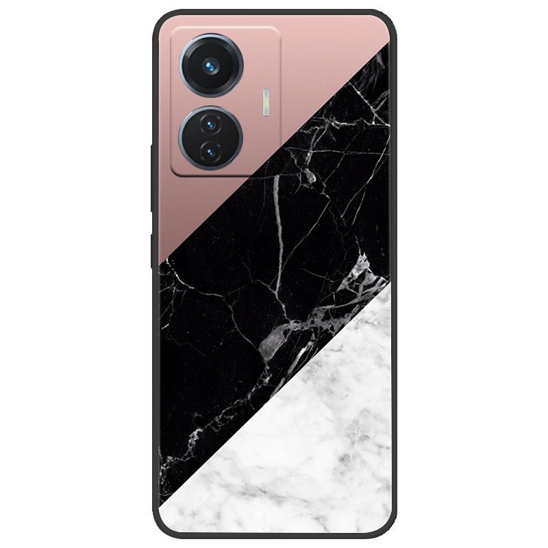 For Vivo T1 4G Y55 4G iQOO Z6 44 W V2153 Case Marble Soft Matte Silicone Back Cover For Vivo T1 44W Full Coverage Phone Shell