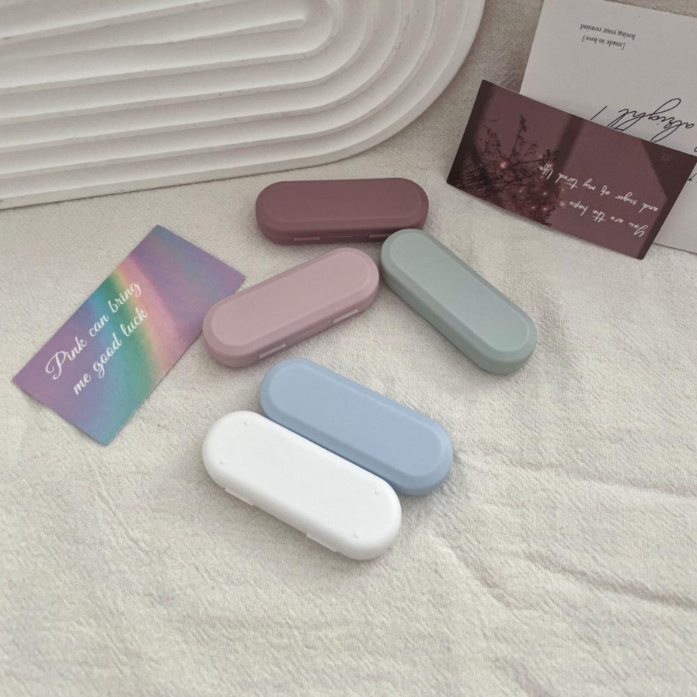 Portable Eye Care Tool Set Transparent Contact Lens Accessories Kit Contact Lens Storage Case Multi-Color Candy Color Lens Box
