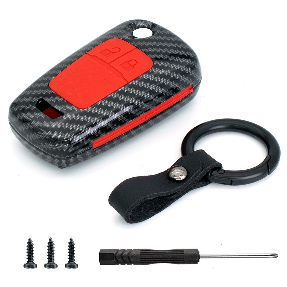 ABS Carbon Faser Schlüssel Shell Abdeckung Für Chevrolet Buick Opel Vauxhall Adam Astra J 2009 - 2018 Remote Schlüssel Halter fob Fall