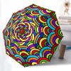 1pc Rainbow Waves Folding Umbrella , 8 Ribs Casual Durable Lightweight Portable Travelling Umbrella For Men & Women Yy250728066