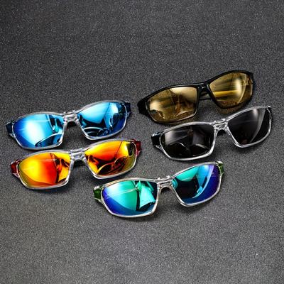 2Pcs Combination Pack Spring And Summer New Men'S Colorful Film Night Vision Retro Shades Metal Hinges Business