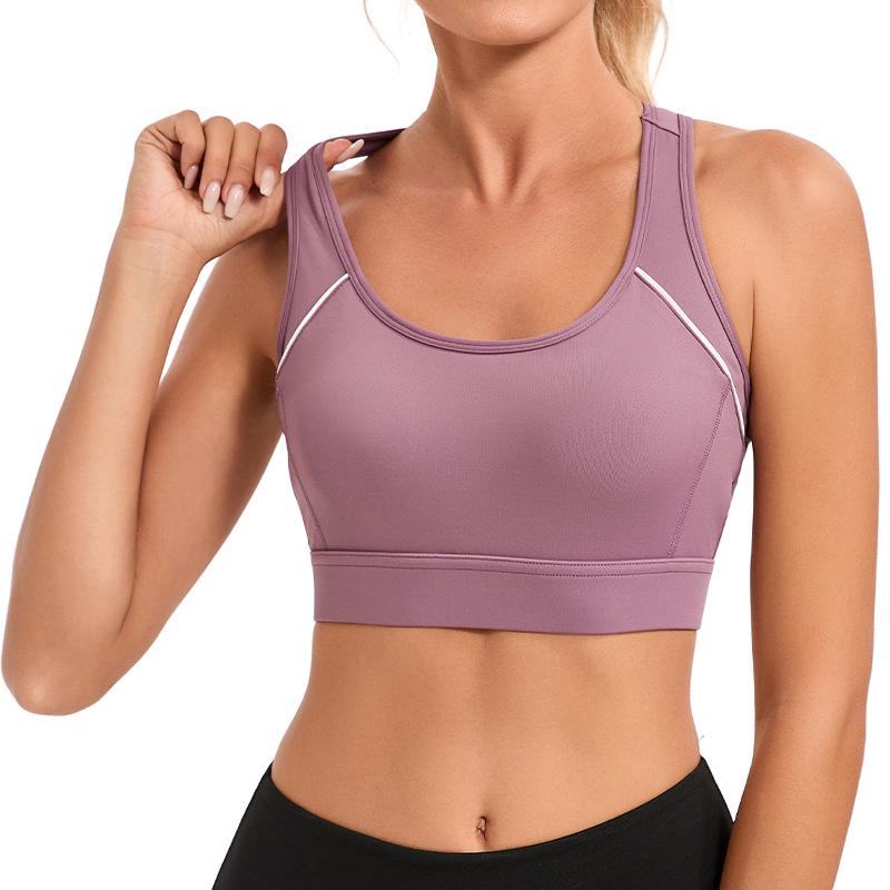 Women's High-Impact Yoga Sports Bra - Shockproof & Wireless for Medium-High Intensity Workouts, Ideal for Large Busts