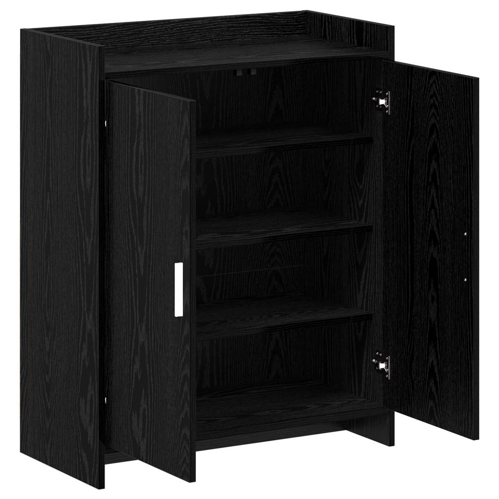 Shoe Cabinet Black Oak 73.5 x 36 x 92 cm Particleboard