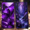 Weiches TPU für Realme 11 10 9 Pro Plus GT2 GT3 GT5 C21 C25 C35 C53 C55 C67 Pro 5G Stoßfeste Handyhülle Art Lila Schmetterling Capas