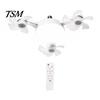 Foldable Blade Ceiling Fan 3/4/5 with Light & Remote Control, 2-in-1 Silent LED Drone Bedroom Blades, 3-Speed Dimmable E27 Socket for Kitchen