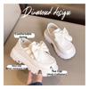 Girls Black Princess Leather Loafers Kids Soft Sole Flat Shoes Children Dress Shoes for Performance School