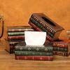 Luxury Book Style Tissue Box Napkin Holder Case Paper Box Container  Hotel Storage Box Home Table Decoration Ornaments