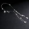 Butterfly Fringe Hair Hoop Alloy Woman Tiara New Design Rhinestone Headband  Wedding