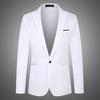 Thin Type Pockets Men Blazer Long Sleeve Single Button Lapel Suit Jacket Male Clothing