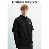 UR 2025 Herren Faux-Zweiteiler Buchstaben Oversized Hemd