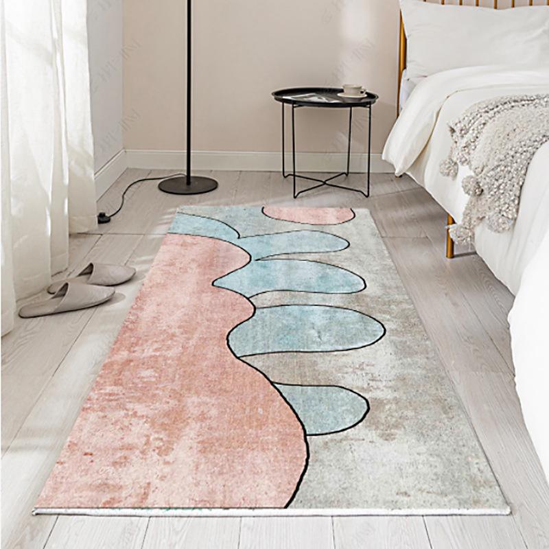 Modern Thick Bedroom Carpet for Girls' Bedside