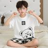 Boys Modal Pajama Set Short Sleeve Cartoon Sleepwear Lightweight Home Wear Kids 8 Years