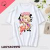 If You Work You Lose - Anzu Futaba Version T-Shirt 2024 New Kawaii Anime Cotton T-shirt Tees for Men Funny Cartoon Otaku Tshirt