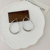 Minimalist High-End Water Drop Hoop Earrings: Elegant Light Luxury Jewelry for Everyday Wear