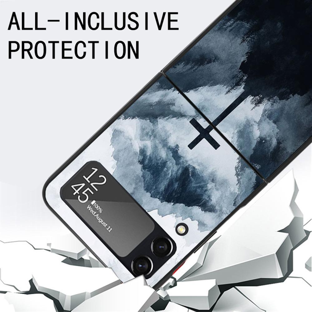 Jesus Bible Black Phone Case For Samsung ZFlip7 ZFlip6 ZFlip5 ZFlip4 ZFlip3 5G Hard Protective Galaxy Z Flip 3 4 5 6 7
