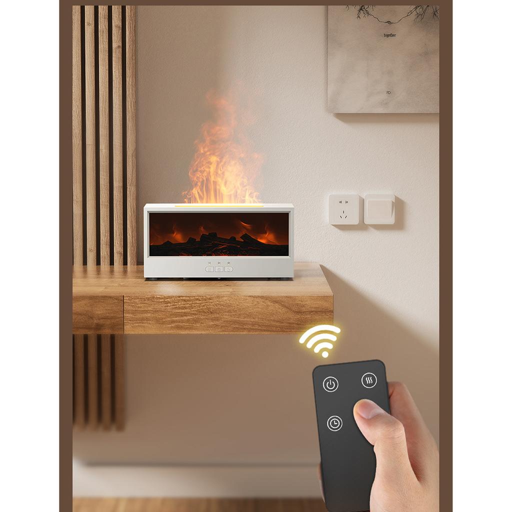 Retro fireplace aromatherapy machine colorful timer remote control simulation 3D flame ultrasonic essential oil aromatherapy machine