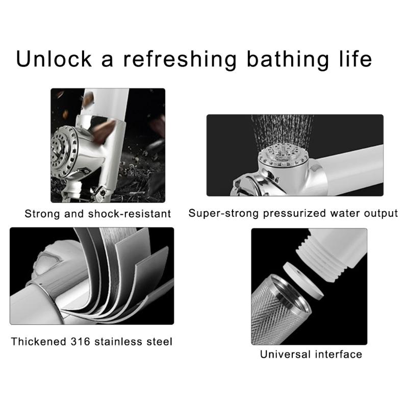 Marine Outboard Shower Head Kits Portable Boats Shower Sprayer Hand Pressed Stainless Steels PVC Shower Head with Hose