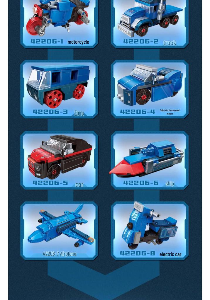 Nuclear-Powered Aircraft Carrier Transformation Building Blocks Educational Toy Set