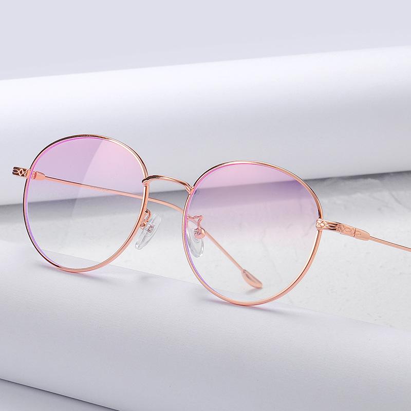 

Очки с защитой от синего света, плоские очки с металлической круглой оправой, оправа для очков Kickoff для мужчин и женщин при близорукости, простая оправа для очков