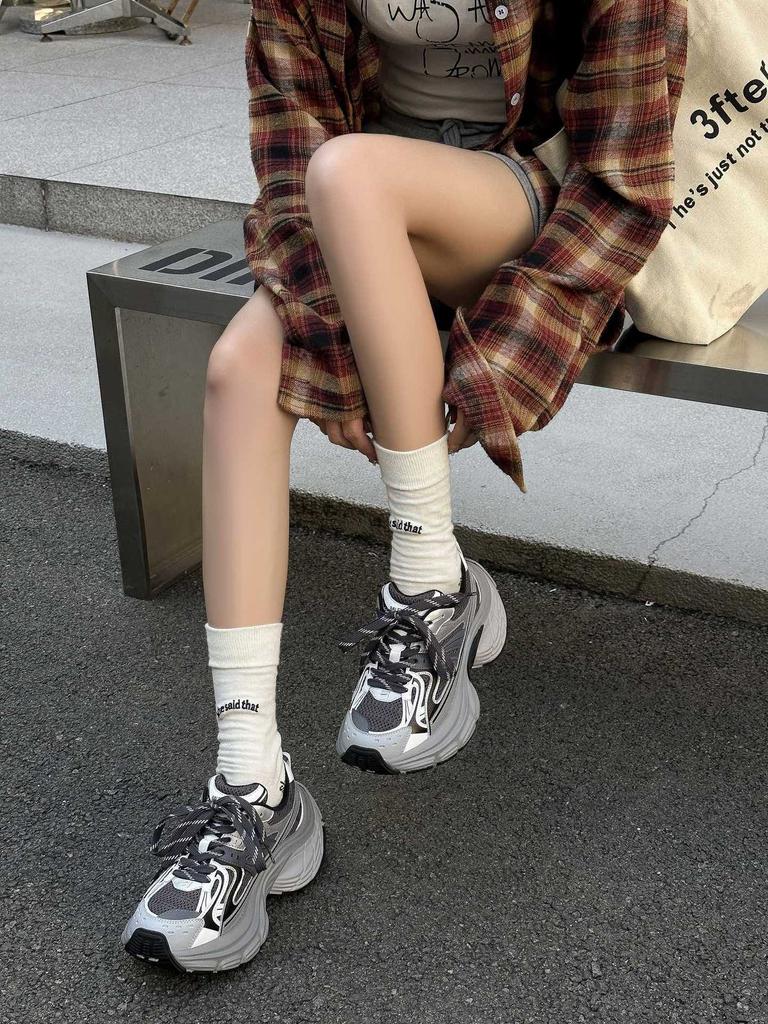 Dad shoes women's new platform muffin sneakers show feet small sneakers casual shoes trend