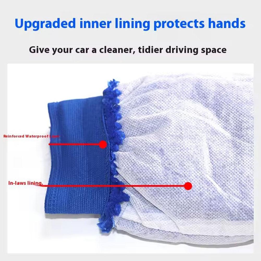 Chenille Car Washing Gloves Microfiber Auto Cleaning Mitt for Vehicle Double-sided Washable Thickened Care Cleaning Gloves