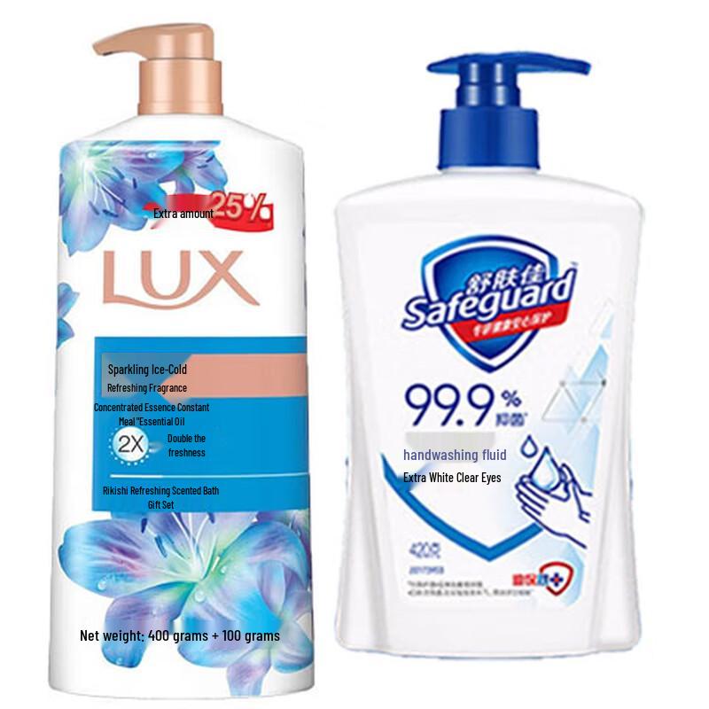 

Набор: Освежающий гель для душа Lux и Антибактериальное мыло для рук Safeguard