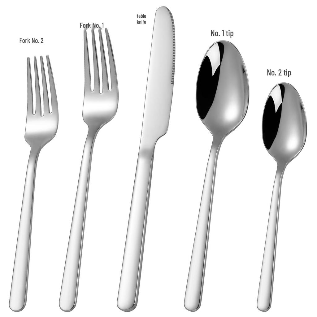 2025 Stainless Steel Western Cutlery Set: Thick 304 Stainless Steel Steak Knife, Fork & Spoon