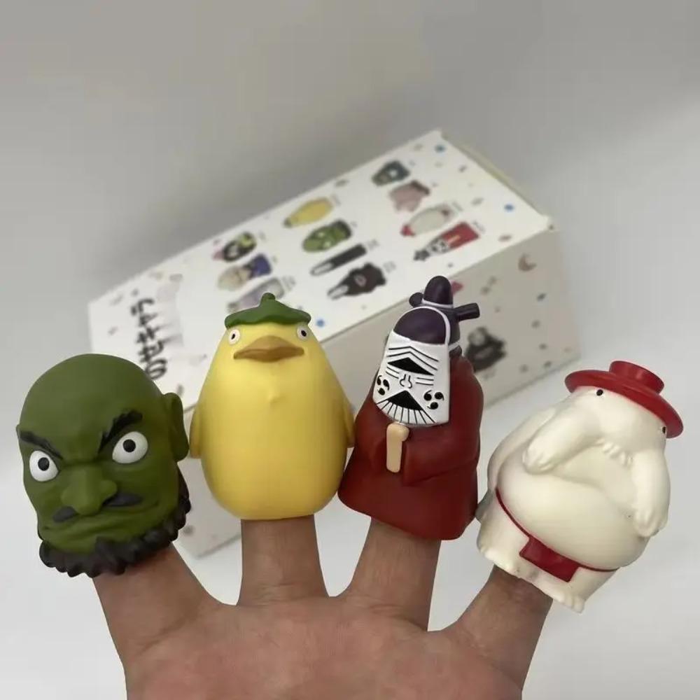 Spot Japanese Anime White Dragon Coal Ball Elf Faceless Male Finger Doll Decoration Blind Box Finger Set Toy Festival Gifts