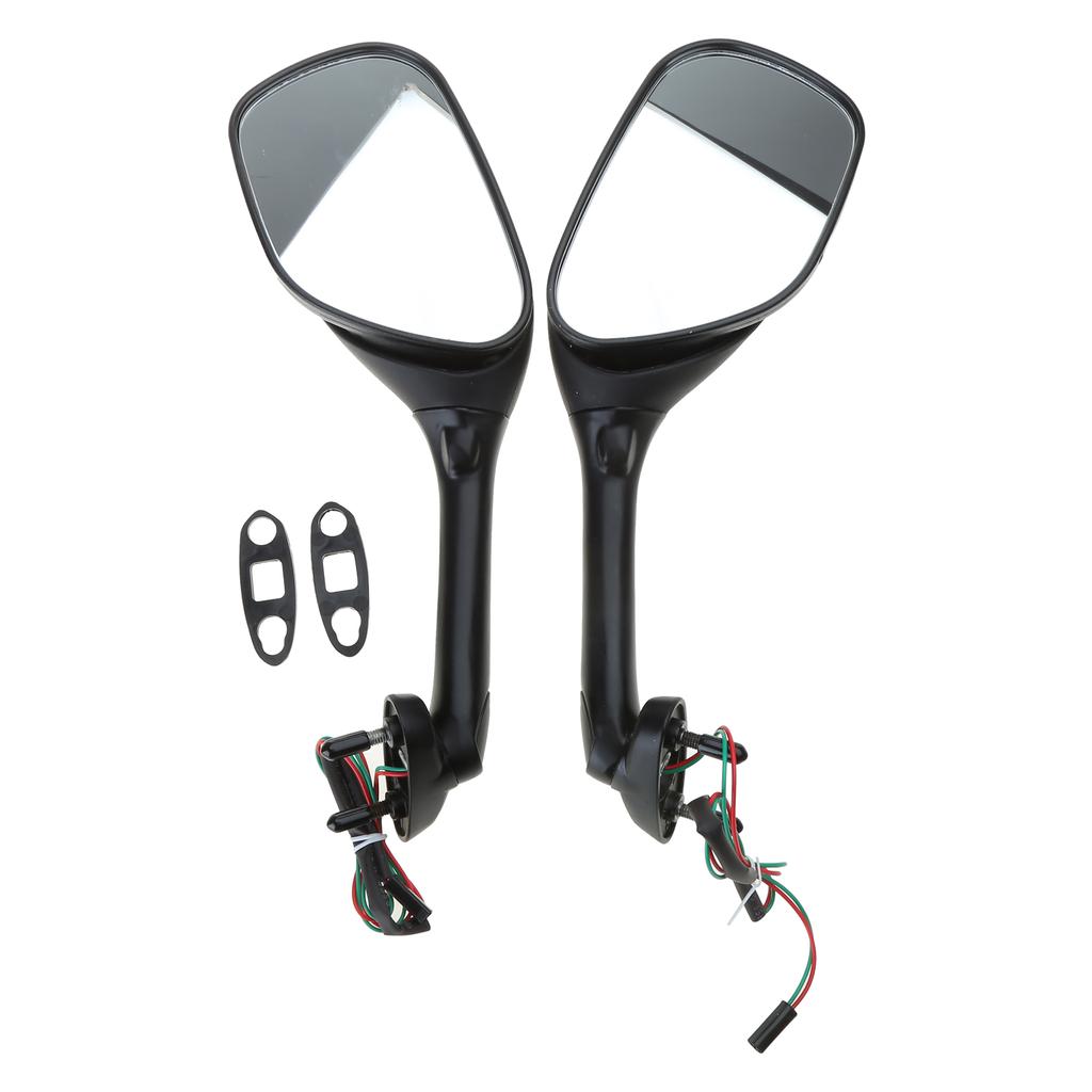 Motorcycle Adjustable Rear View Mirror with Integrated LED Turn Signals Suitable For GSXR600 GSXR750 GSXR1000 K8 K9 2pcs