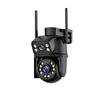 iCSee Dual-Lens HD WiFi Outdoor Surveillance Camera with Gun-Ball Linkage, Waterproof Design
