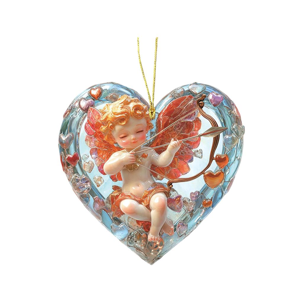 Girl Acrylic 2D Flat Decorative Pendant Creative Valentine's Day Ornament