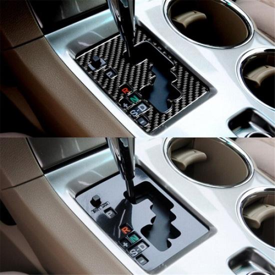 Carbon Fiber Interior Gear Shift Cover Trim For Toyota Highlander 2008-2013