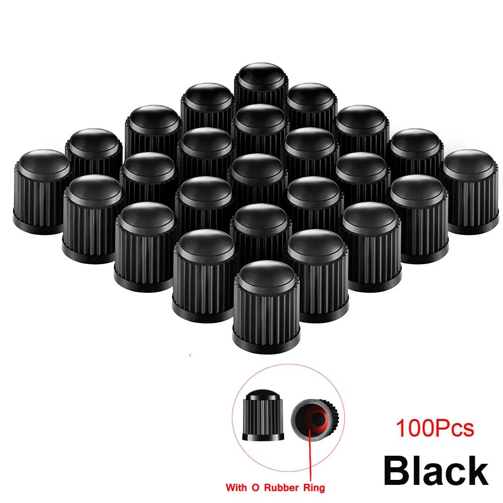 10-100Pcs Tire Valve Caps Plastic Car Tire Stem Dust Covers Universal Valve Caps For Cars Bicycle Trucks Motorcycles Valve Stems 1