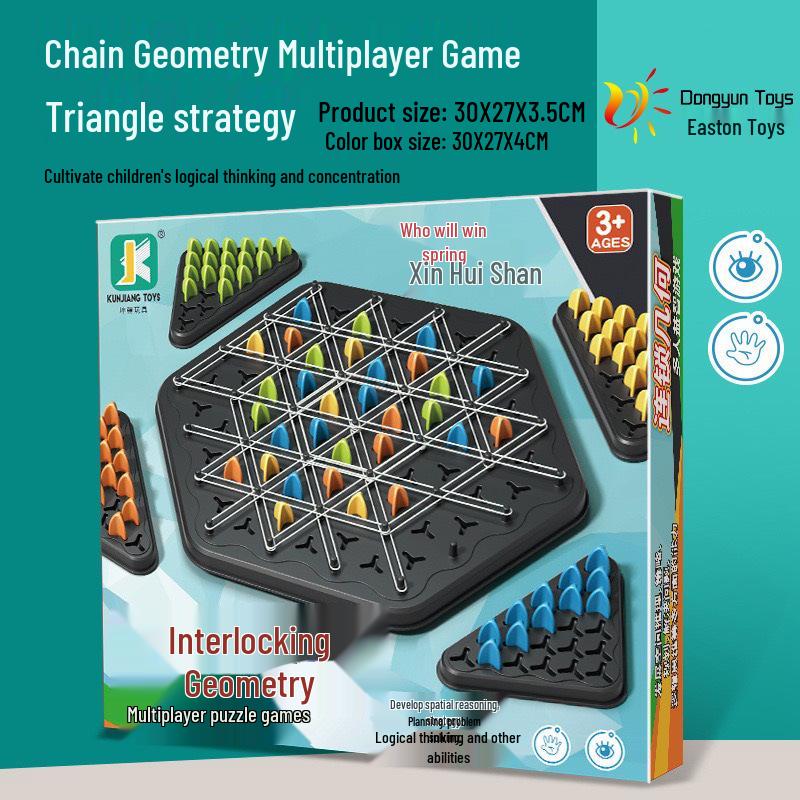 Grenzüberschreitendes Dreiecks-Schachspiel: Lernspielzeug für interaktive Logikentwicklung von Familie und Kind
