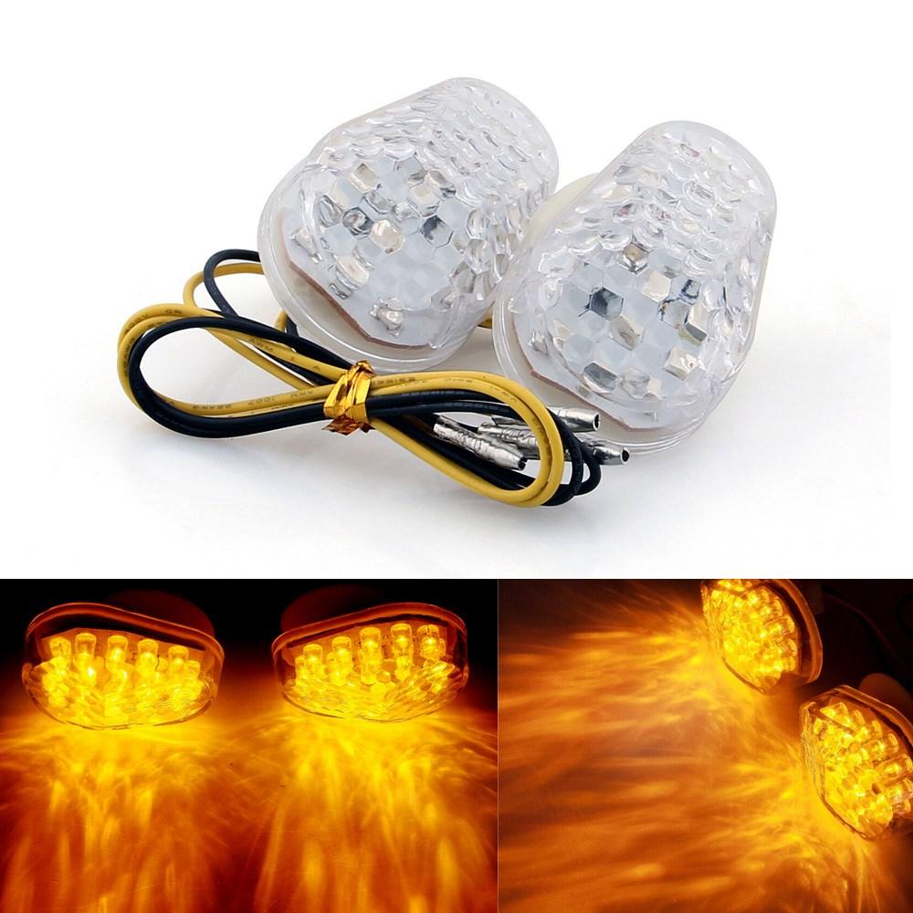 

LED Turn Signals For Kawasaki ZX6R 98-2013 ZX10R 04-2013 ZX 7R 9R 12R ZZR600 S Clear