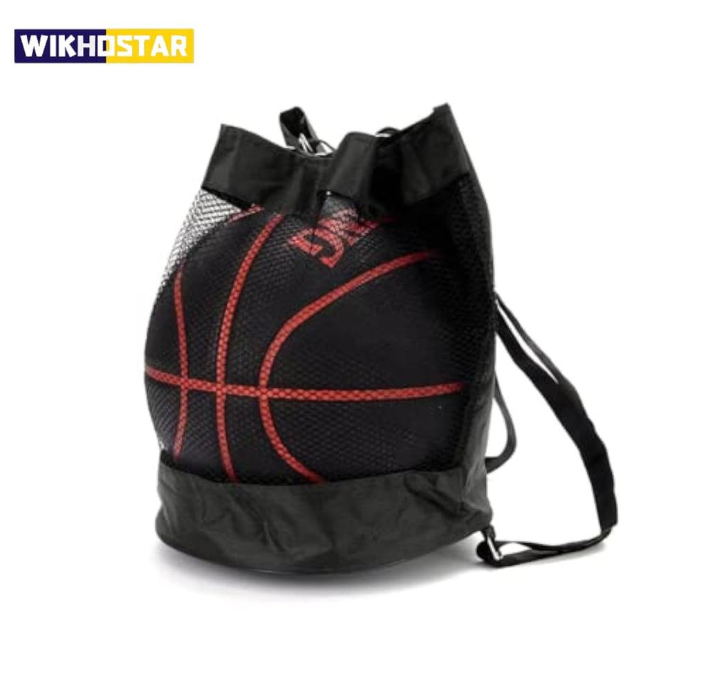 Drawstring Basketball Backpack, Basketball Box, Net Bag, Football Storage Backpack, Outdoor Volleyball Storage Bag, 32 Cm, Black