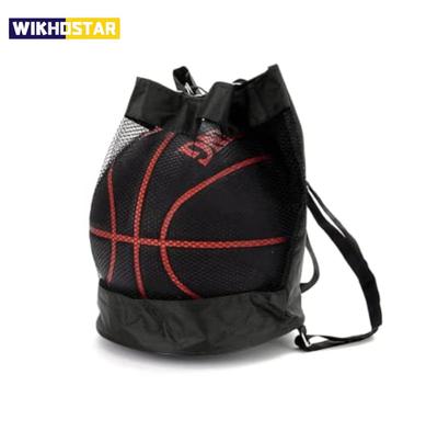 Kordelzug Basketball Rucksack, Basketball Box, Netzbeutel, Fußball Aufbewahrungsrucksack, Outdoor Volleyball Aufbewahrungstasche, 32 cm, Schwarz