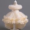 Girls Puffy Princess Dress Flower Girl Wedding Piano Performance Formal Dress