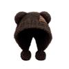 Warm Beanie Cap Fluffy Woolen Hat New Bear Ears Hat  Autumn Winter