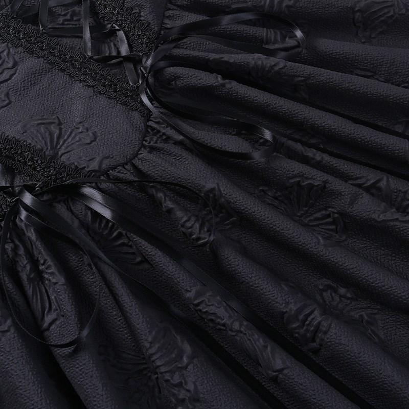 Gotické Grunge Party Dámské šaty A-Line prozřetelné Bodycon Tmavě sexy Jacquard Krajka Lolita šaty Vintage Harajuku