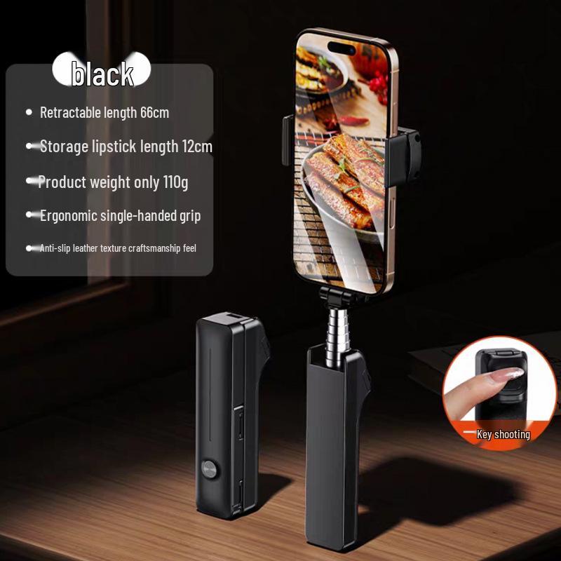 Tragbarer Mini-Selfie-Stick: Universeller Bluetooth-Handyhalter für Live-Streaming & Rotierende Fotos