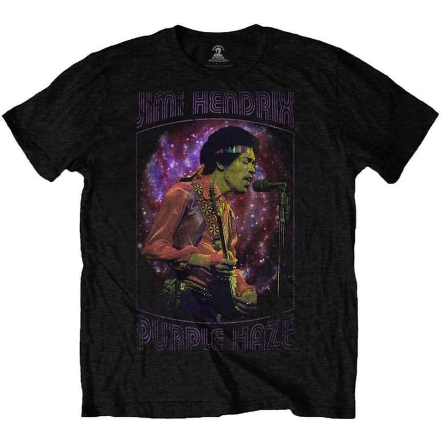 Jimi Hendrix Men s Purple Haze Frame Black T-Shirt_ XX Large S