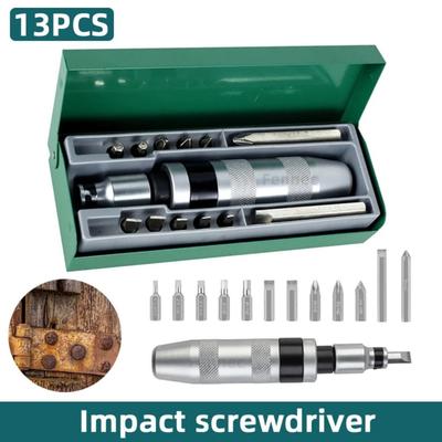High Torque Screw Extractor Hardness Corrosion Resistant 13-Piece Screw Tool Set Impact Resistant Waterproof Impact Screwdriver