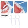 1000 Stück Dentalzahnstocher Einweg-Zahnseide mit Griff Zahnreinigungswerkzeuge Tragbare Mundhygiene-Pflegeprodukte