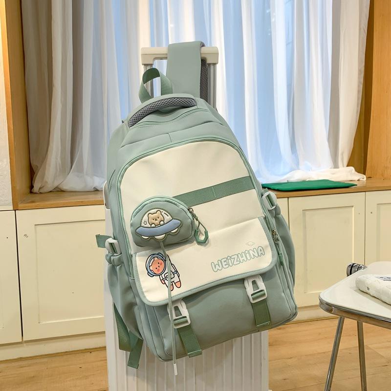 Schoolbag1011 New Schoolbag for Women Ins Niche Middle and High School Students for Women, Large Capacity, High Value, Burden Reduction Spine Backpack