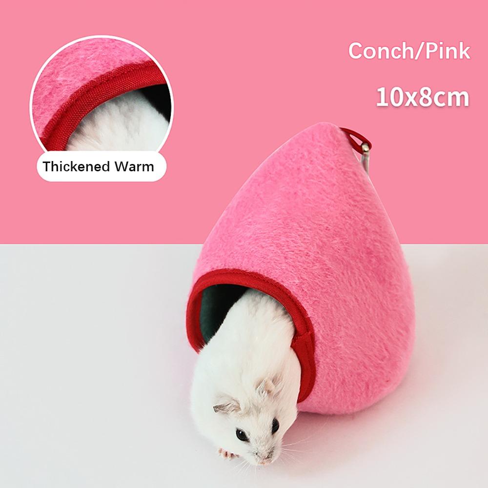 

Comfortable Hamster Hammock Blue/Pink Small Pet Nest Creative Small Pet Hide House Guinea Pig Conch - Pink