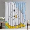 Oddy Curtains for Living Room Curtain Kitchen Curtains 2 Pieces Shades Partition Tulle for Bedroom Halloween Decoration Blackout